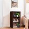 Costway 3 Open Shelf Bookcase Modern Multi-functional Storage Display Cabinet Walnut